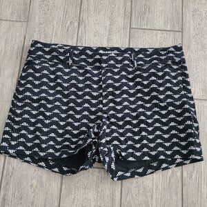 Old Navy Pixie Shorts Black White Geometric Print Size 8 Regular
